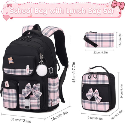 ACESAK Girls Backpack - 3PCS Backpack for Girls Cute School Backpacks for Girls Kindergarten - PuriLite