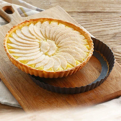 Tart Pan, Quiche Pan, RICHSC Non-Stick Removable Loose Bottom Carbon Steel 9In Tart Pan, Easy to Operate and Clean. - PuriLite