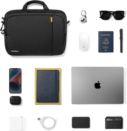 tomtoc 360 Protective Laptop Carrying Case for 16-inch MacBook Pro M4/M3/M2/M1 Pro/Max A3403 A3186 A2991 A2780, Water-resistant Laptop Shoulder Bag fits 15-inch MacBook Air M4 2025, M3/A3114, M2/A2941 - PuriLite