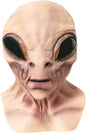 Alien Mask, Scary Latex UFO Head Mask, Realistic Alien Face Masks for Halloween Carnival Party Props - Light Brown - PuriLite