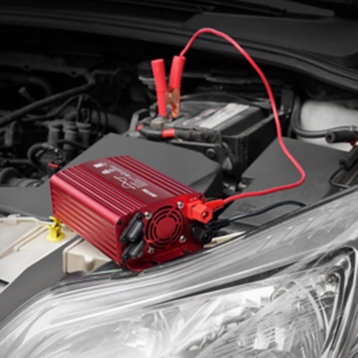 BESTEK 300Watt Pure Sine Wave Power Inverter - DC 12V to AC 110V Car Plug Inverter Adapter, Power Converter with 4.8A Dual USB Charging Ports and 2 AC Outlets Car Charger - PuriLite