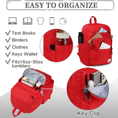 School Backpack for Men Women,Vaschy Lightweight School Bag Bookbag Casual Daypack for High School/College/Teens/Travel/Work - PuriLite