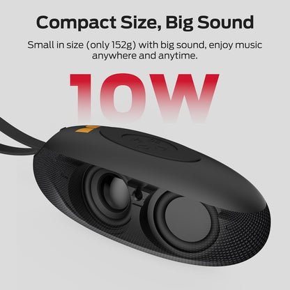 Monster S260 Bluetooth Speaker, Mini Portable Speaker with Bluetooth 5.4, 10W Powerful Sound Wireless Speakers for Outdoor, Compact Design with Silicone Strap, AUX & TF Card Support, Hands-Free Calls - PuriLite