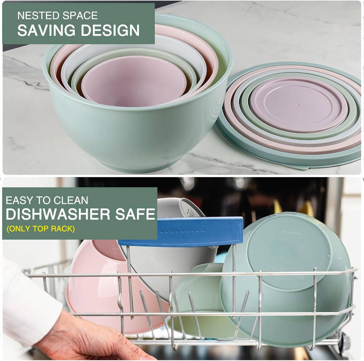 Purilite Select Plastic Mixing Bowl Set - PuriLite