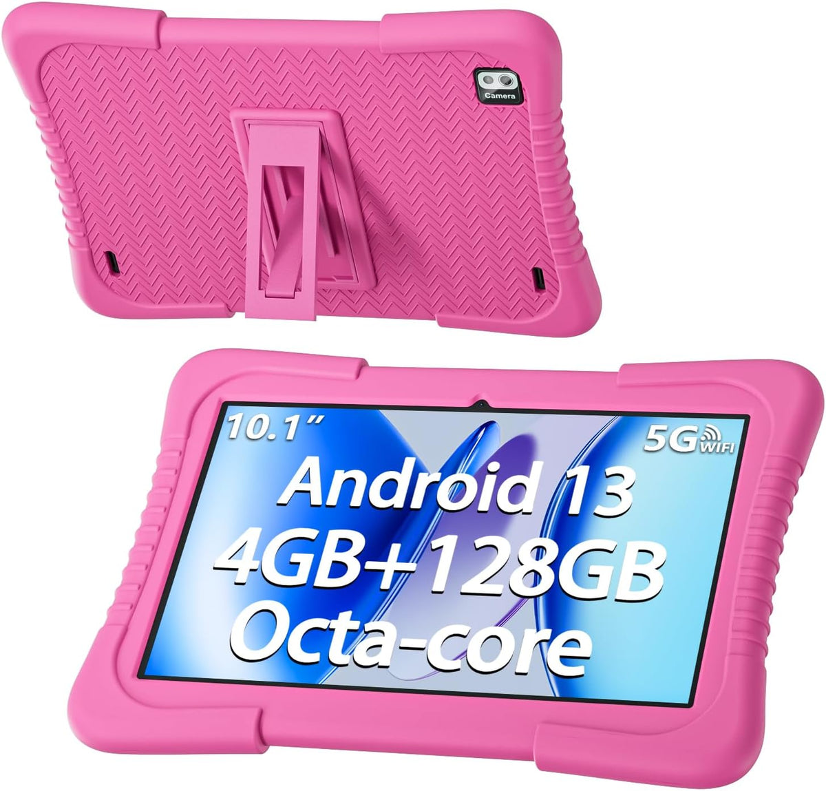 SGIN 10 Inch Tablet, 4GB RAM 128GB ROM, Android 13 Tablet, Octa-Core 2.0Ghz Processor, 1280 * 800 IPS, 2MP+8MP Camera, 6000mAh, GPS, WiFi, Bluetooth (Blue) - PuriLite