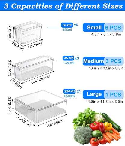 Pure Future 50-Piece Large Airtight Food Storage Containers with Lids, BPA-Free Stackable & Microwave Safe Kitchen Set for Meal Prep, Freezer Use - 25 Containers & Lids, Leakproof Design - PuriLite