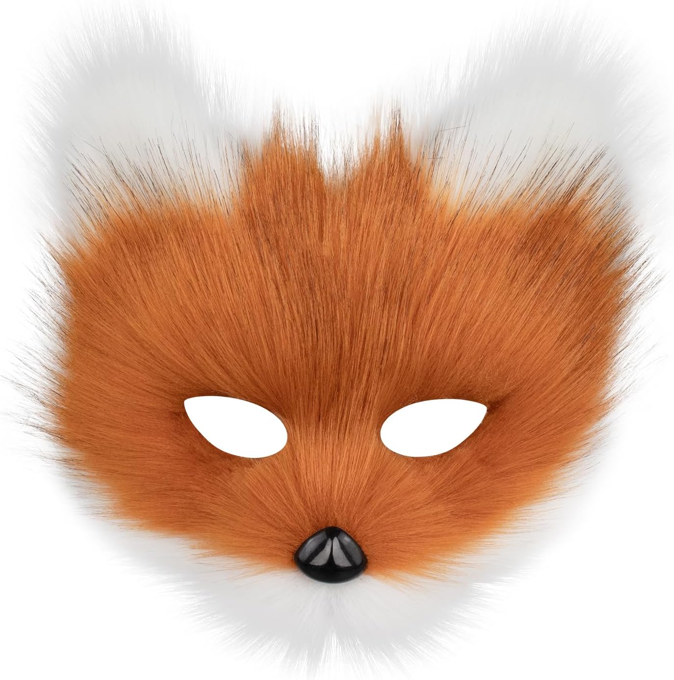 hbbhml Animal Fox Wolf Mask Halloween Party Cosplay Costumes Props Plush Cat Half Face Masks Christmas Masquerade - PuriLite