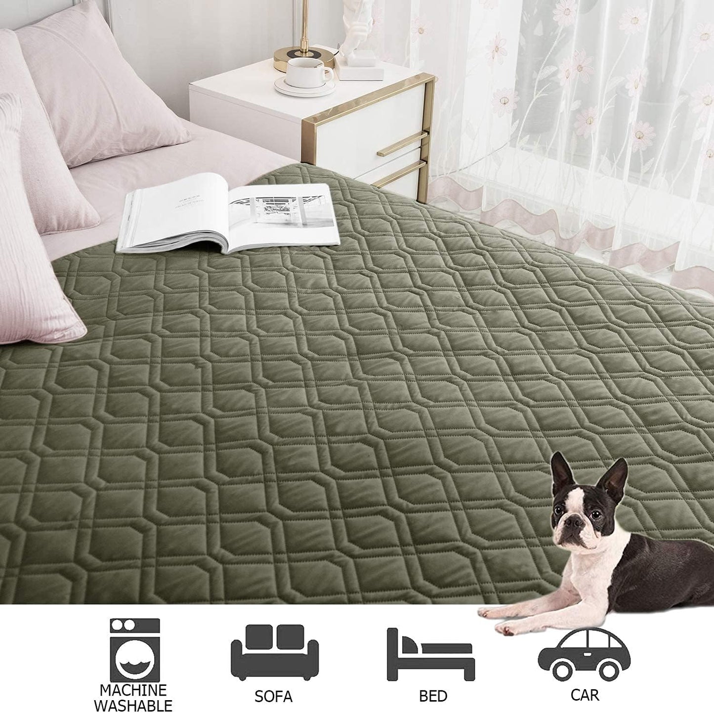 Ameritex Waterproof Dog Bed Cover Pet Blanket for Furniture Bed Couch Sofa Reversible - PuriLite