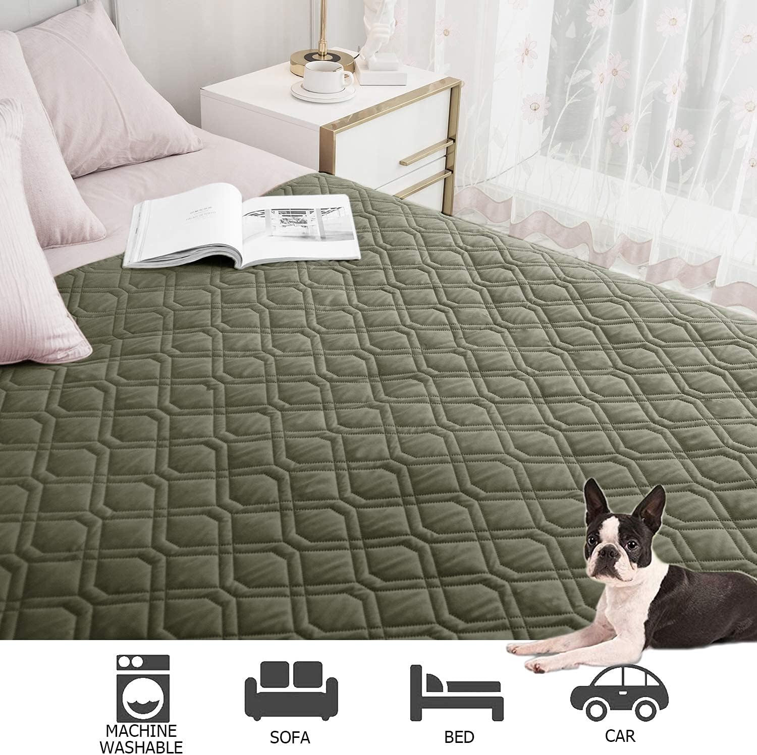 Ameritex Waterproof Dog Bed Cover Pet Blanket for Furniture Bed Couch Sofa Reversible - PuriLite