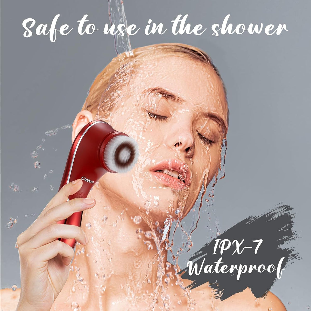 Facial Cleansing Brush, Face Scrubber Exfoliator, Face Scrubber Rechargeable IPX-7 Waterproof, Electric Face Scrubber, Electric Face Spin Brush for Exfoliating, Massaging and Deep Cleansing - PuriLite
