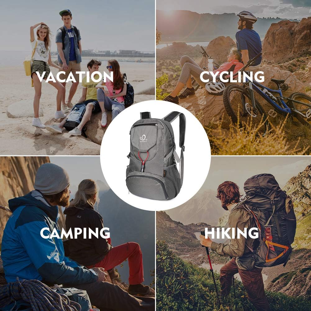 WATERFLY Hiking Backpack 20L Foldable Travel Backpack Lightweight Hiking Daypack for Outdoor Cycling Camping - PuriLite