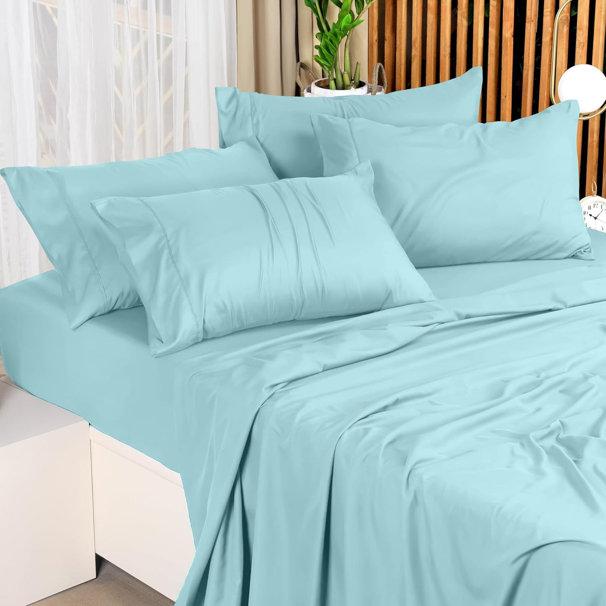 Utopia Bedding Queen Bed Sheet Set - 4 Piece Bedding - Soft Brushed Microfiber Fabric - Shrinkage & Fade Resistant - Easy Care (White) - PuriLite