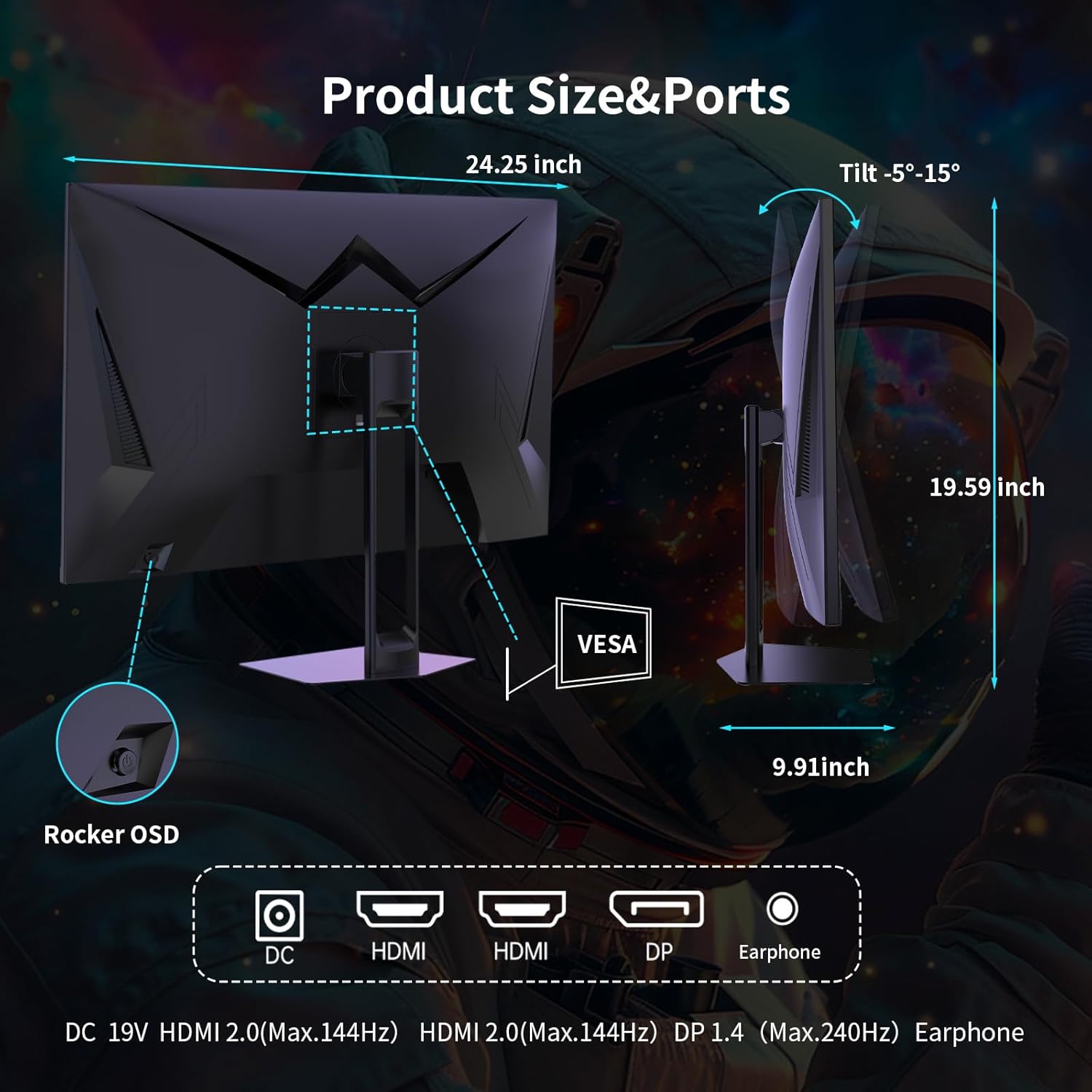 KTC 32 Inch 2K Computer Monitor, IPS 1440p Monitor with Ultra-Thin Bezels, HDR10, Freesync/G-sync, HDMI/DP Ports, Tilt Adjustable, Eyecare, Ideal for Business, Office, and Casual Gaming - PuriLite