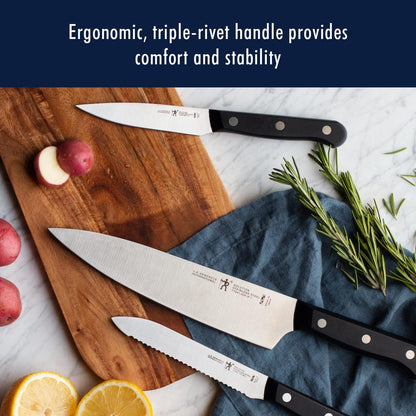 HENCKELS Solution Razor-Sharp 16-pc Self Sharpening Knife Block Set, Chef Knife, Bread Knife, Steak Knife, German Engineered Informed by 100+ Years of Mastery - PuriLite