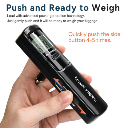 travel inspira Luggage Scale Battery-Free, Portable Handheld Digital Suitcase Scale for Travelling, 110lbs/50kg - PuriLite