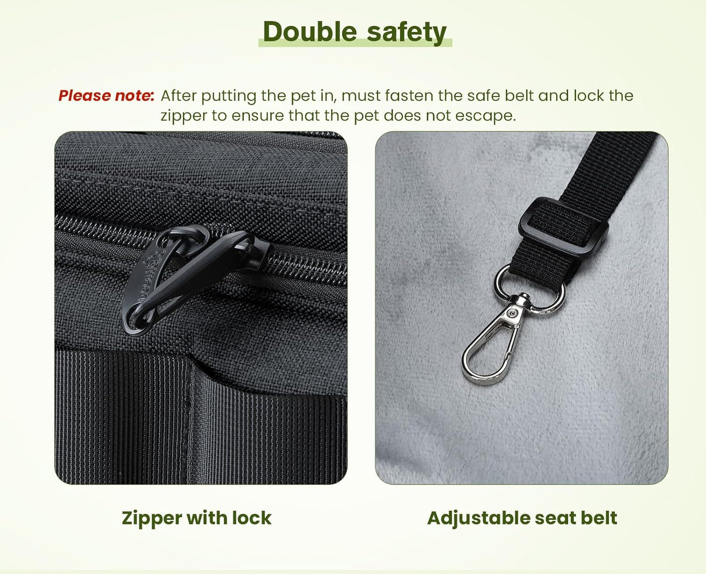 Approved Collapsible Cat Soft-Sided Carriers, Breathable Pet Carriers up to 5kg/12lbs, Portable Dog Carrier Great for Travel, Outdoor, Hiking, Camping(Gray) - PuriLite