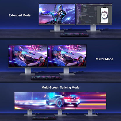 UGREEN VESA 8K DisplayPort 1.4 Cable, 8K@60Hz, 4K@144Hz, 1080P@240Hz, Support 32.4Gbps HDR, FreeSync, G-Sync, Display Port Cord Alu Braided Compatible Monitors, PC, Graphics, HDTV 6.6FT - PuriLite