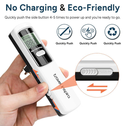 travel inspira Luggage Scale Battery-Free, Portable Handheld Digital Suitcase Scale for Travelling, 110lbs/50kg - PuriLite