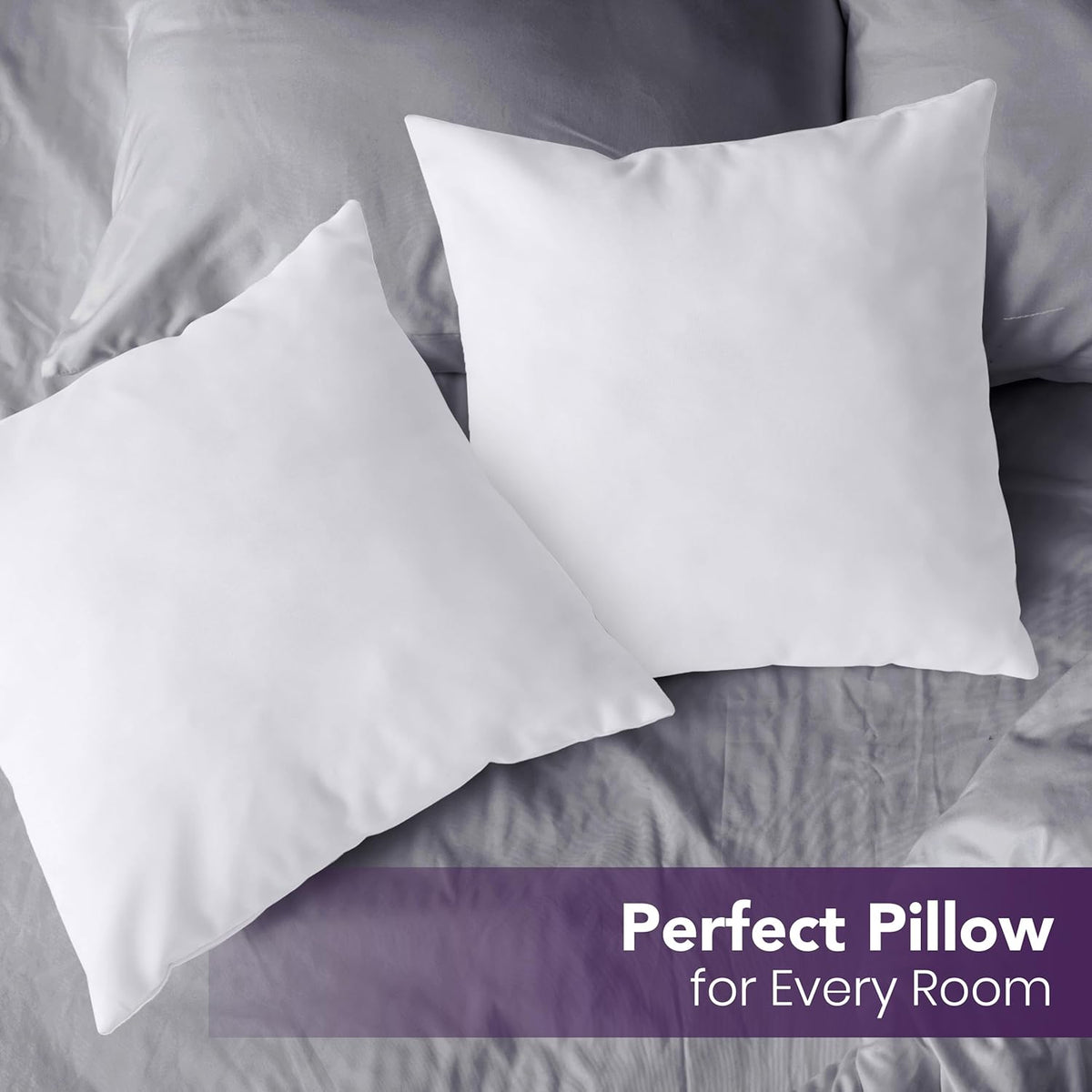 Utopia Bedding Throw Pillows Insert (Pack of 2, White) - 20 x 20 Inches Bed and Couch Pillows - Indoor Decorative Pillow - PuriLite