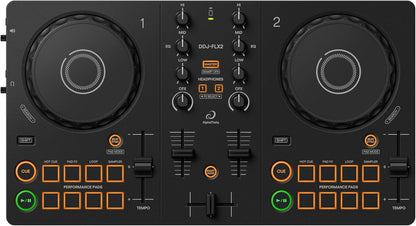 Pioneer DJ AlphaTheta DDJ-FLX2 Compact 2-Channel DJ Controller - PuriLite