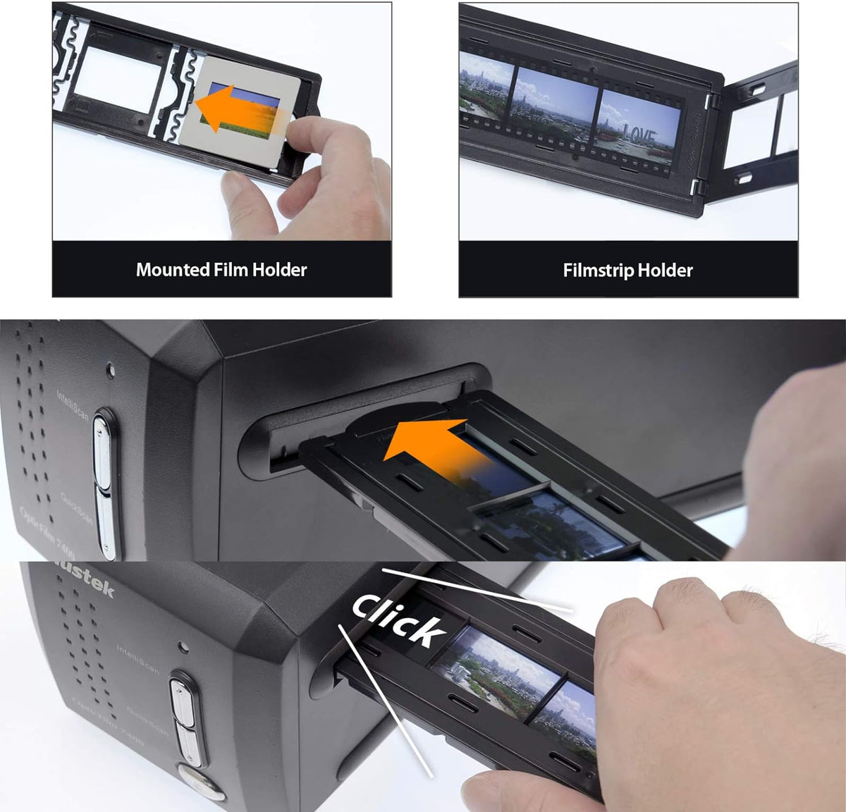 Plustek OpticFilm 8200i SE, 35mm Film & Slide Scanner. 7200 dpi / 48-bit Output. Integrated Infrared Dust/Scratch Removal. Bundle Silverfast SE Plus, Support Mac and PC. - PuriLite