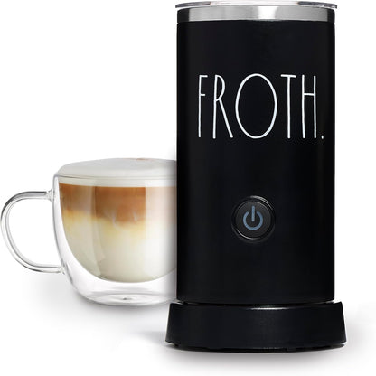 Rae Dunn - Electric Milk Frother - Elegant Automatic Milk Steamer and Frother, Milk Warmer, Hot and Cold Frothing Machine for Coffee, Latte, Cappuccino, Macchiato, - PuriLite