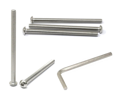 iexcell 50 Pcs M6 x 20mm Thread Pitch 1 mm Stainless Steel 304 Hex Socket Button Head Cap Screws Bolts Kit - PuriLite