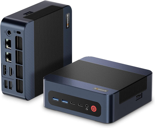 BOSGAME M4 Mini PC Oculink, AMD Ryzen 7 8745HS 32GB DDR5 RAM 1TB PCIe4.0 SSD,Radeon 780M Quad Displays,USB4,Dual LAN 2.5GbE LAN Micro Desktop Computer - PuriLite