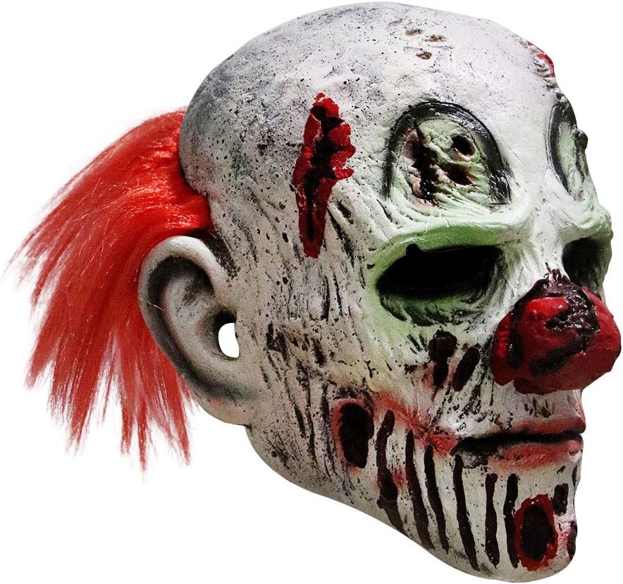 longpo Halloween Scary Evil Clown Mask Horror Face Zombie Costume - PuriLite