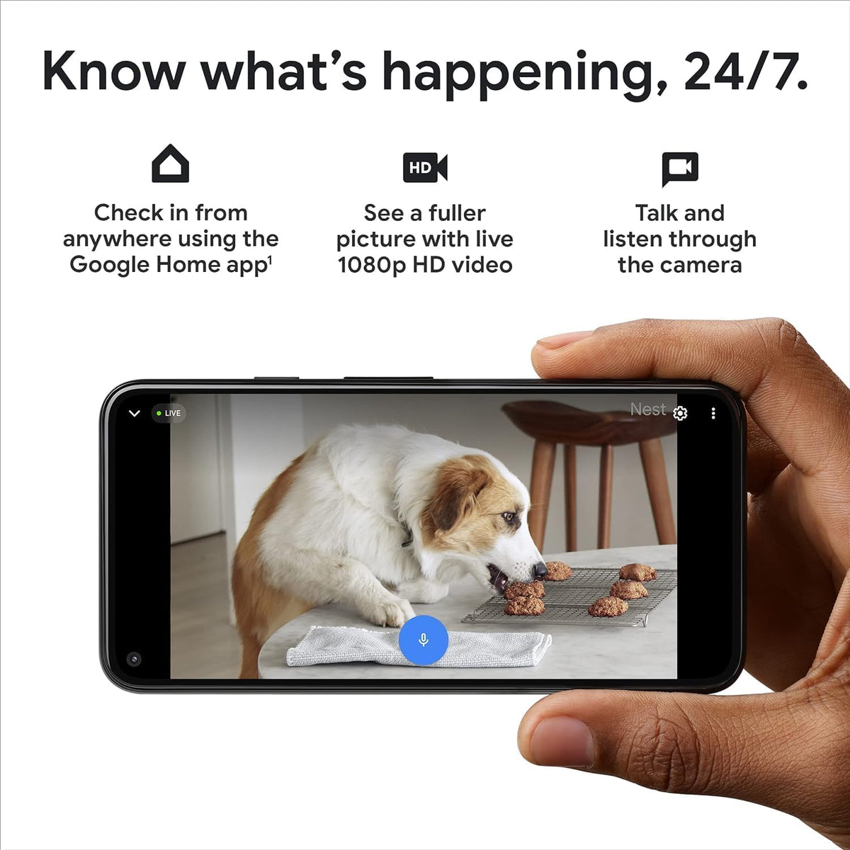 Google Nest Security Cam (Wired) - 2nd Generation - Snow - PuriLite