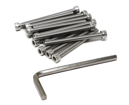 iexcell 25 Pcs M6 x 20mm Thread Pitch 1 mm Stainless Steel 304 Hex Socket Head Cap Screws Bolts Kit - PuriLite