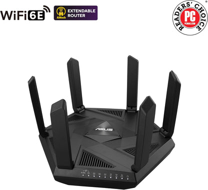 ASUS RT-BE86U BE6800 Dual-Band WiFi 7 Router, Supports 4096-QAM, MLO, AI WAN Detection, AiMesh, Subscription-Free Network Security, and Comprehensive VPN Features, Guest Network Pro, Gaming - PuriLite