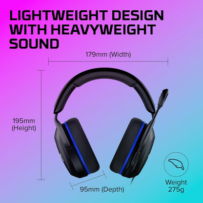 HyperX Cloud Stinger 2 Core – PC Gaming Headset, Lightweight Over-Ear Headset with mic, Swivel-to-Mute mic Function, DTS Headphone:X Spatial Audio, 40mm Drivers,Black - PuriLite