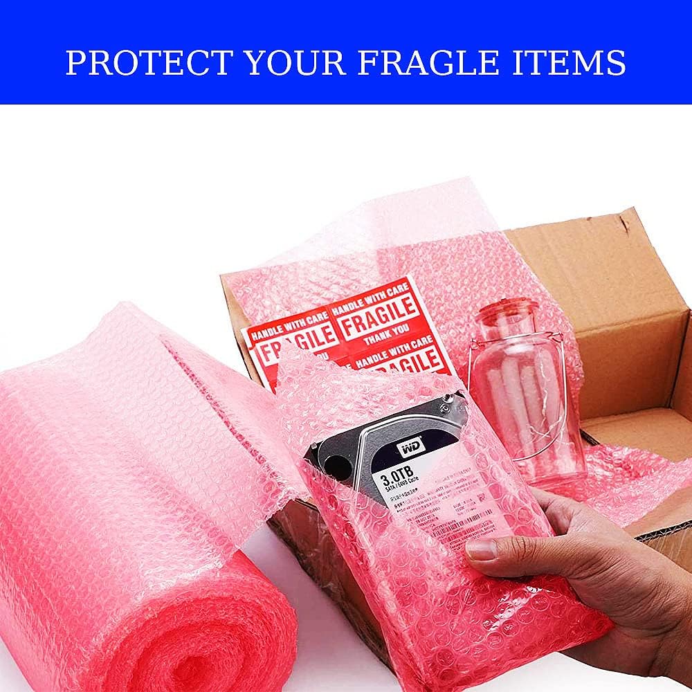 Bubble Cushioning Wrap Rolls 2-Pack,Easy to Tear Small Bubble Thicker & Durable for Packing Delivering & Moving Perforated every 12in 12 Inchx72 Feet Total (white),MR011902 - PuriLite