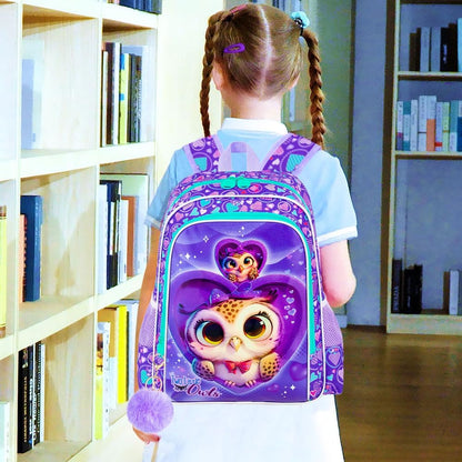 3pcs Backpack for Boys and Girls, 16” Kids Kindergarten Bookbag with Lunch Box, Cute Elementary Backpacks for Boy Girl - PuriLite