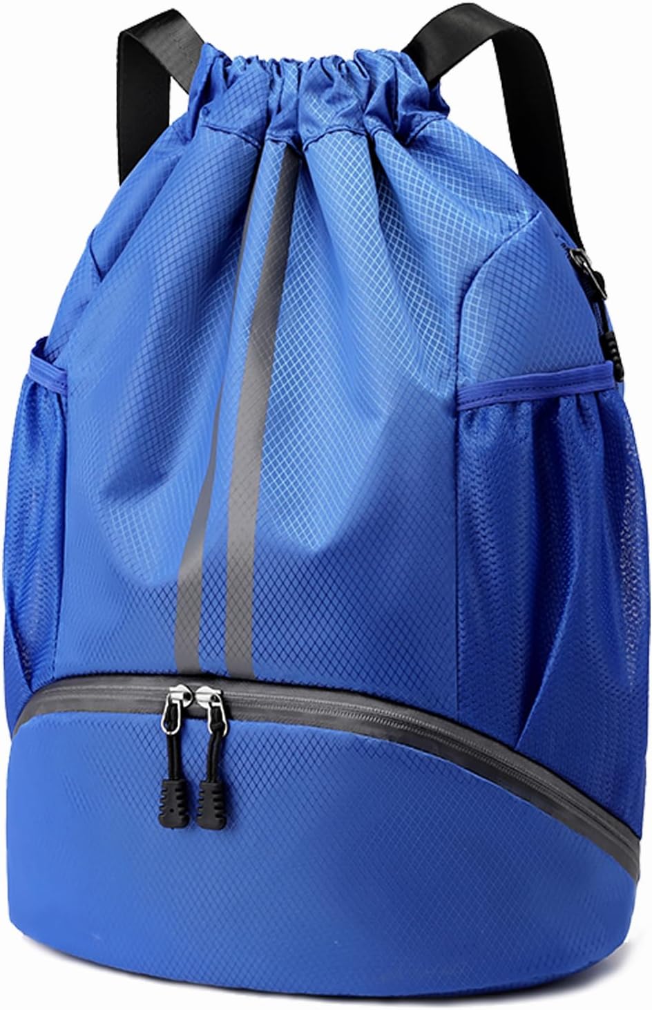 Hoedia Sports Drawstring Backpack - String Swim Gym Bag with Shoes Compartment and Wet Proof Pocket for Women/Men - PuriLite