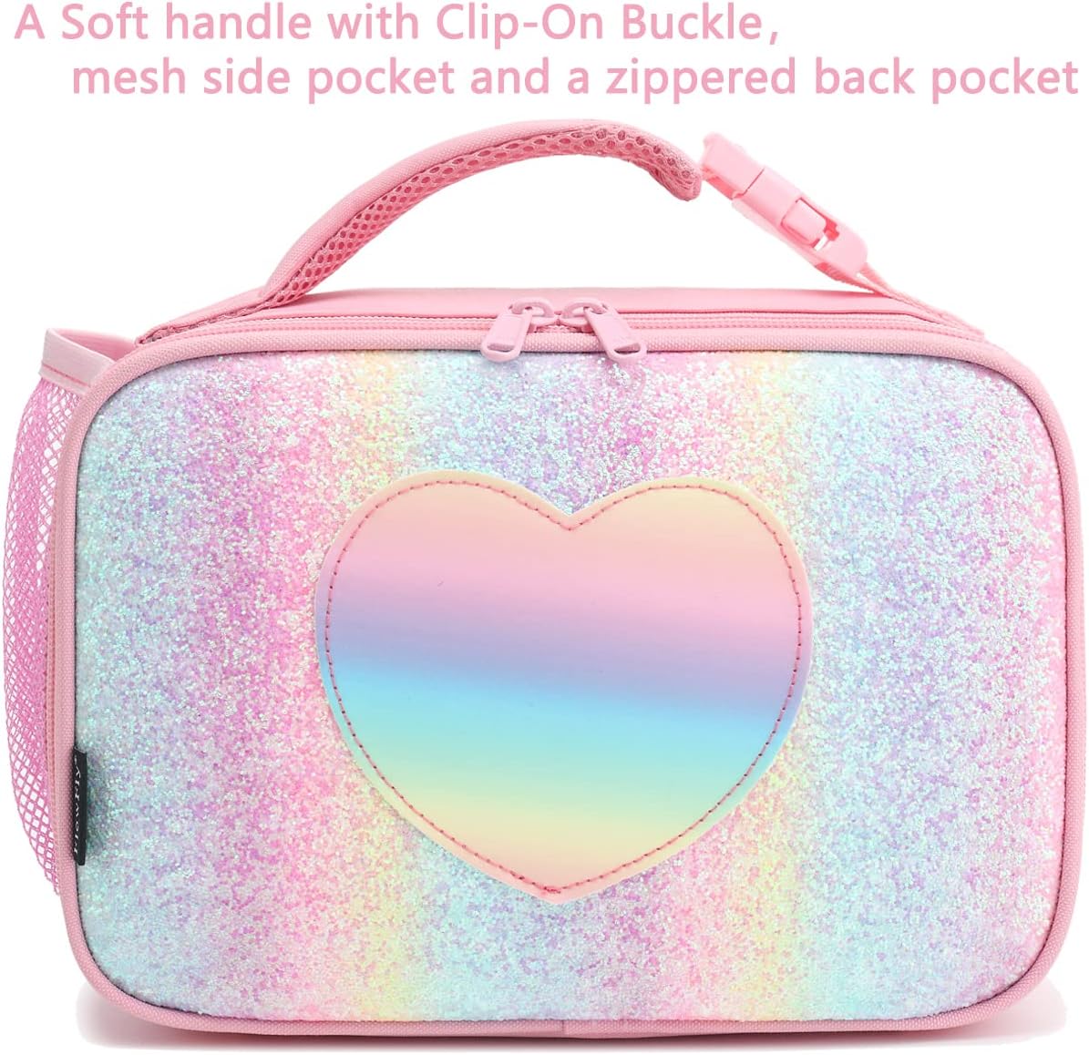 FlowFly Kids Lunch Box Insulated Soft Bag Mini Cooler Back to School Thermal Meal Tote Kit for Girls, Boys, Black - PuriLite