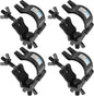 4 Pack 2"(50.8 mm) Black Light Clamps Truss DJ O Clamp, Max. Load 100 KG(220 LBs), TUV Certificated - PuriLite
