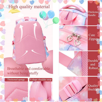 3Pcs Daisy Prints Backpack for Girls Bookbag set Primary School Daypack Elementary Students Knapsack with Lunch Box - PuriLite