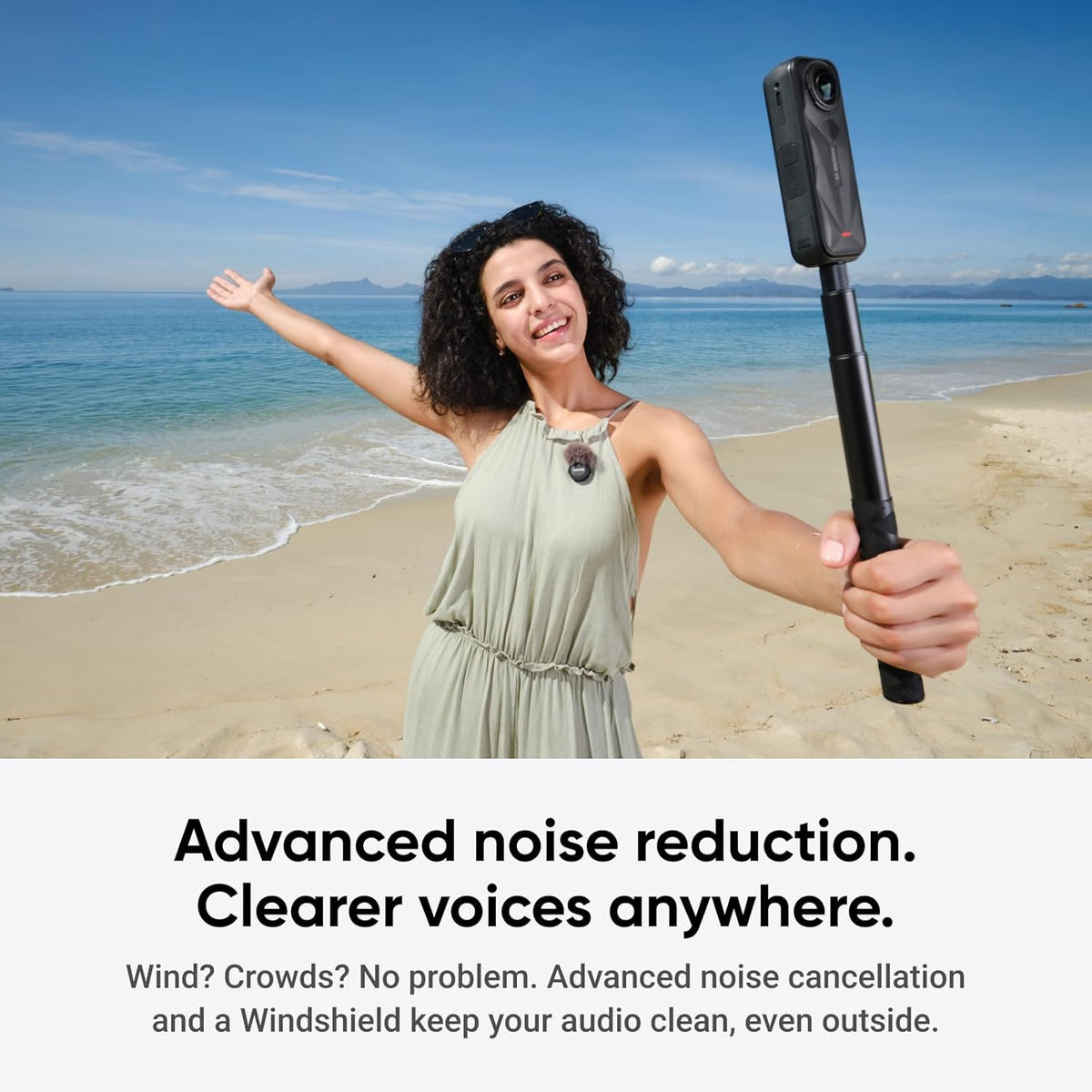 Insta360 Mic Air Transmitter, 7.9g Ultralight, Wireless Microphone for Insta360 X5/Ace Pro 2, Noise Cancelling, Vlog, Streaming - PuriLite