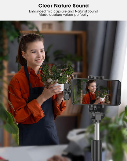 CKOKC Wireless Microphone for iPhone - Android Phone and Laptop PC, USB Microphones for Podcasting, Lavalier Microphone for Interview Video Vlog YouTube - PuriLite