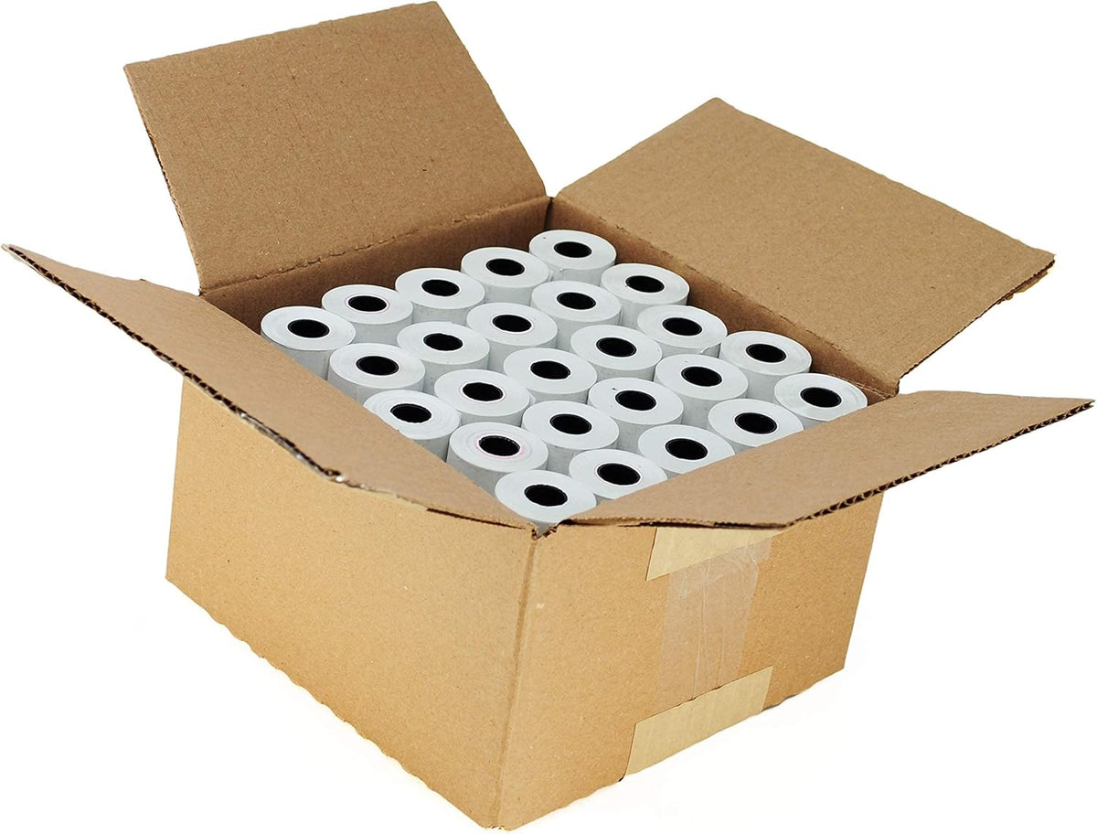 (50 Rolls) 2 1/4 x 50 Thermal Paper Receipt Rolls 2.25 x 50 ft POS Cash Register fits All Credit Card Terminals - PuriLite