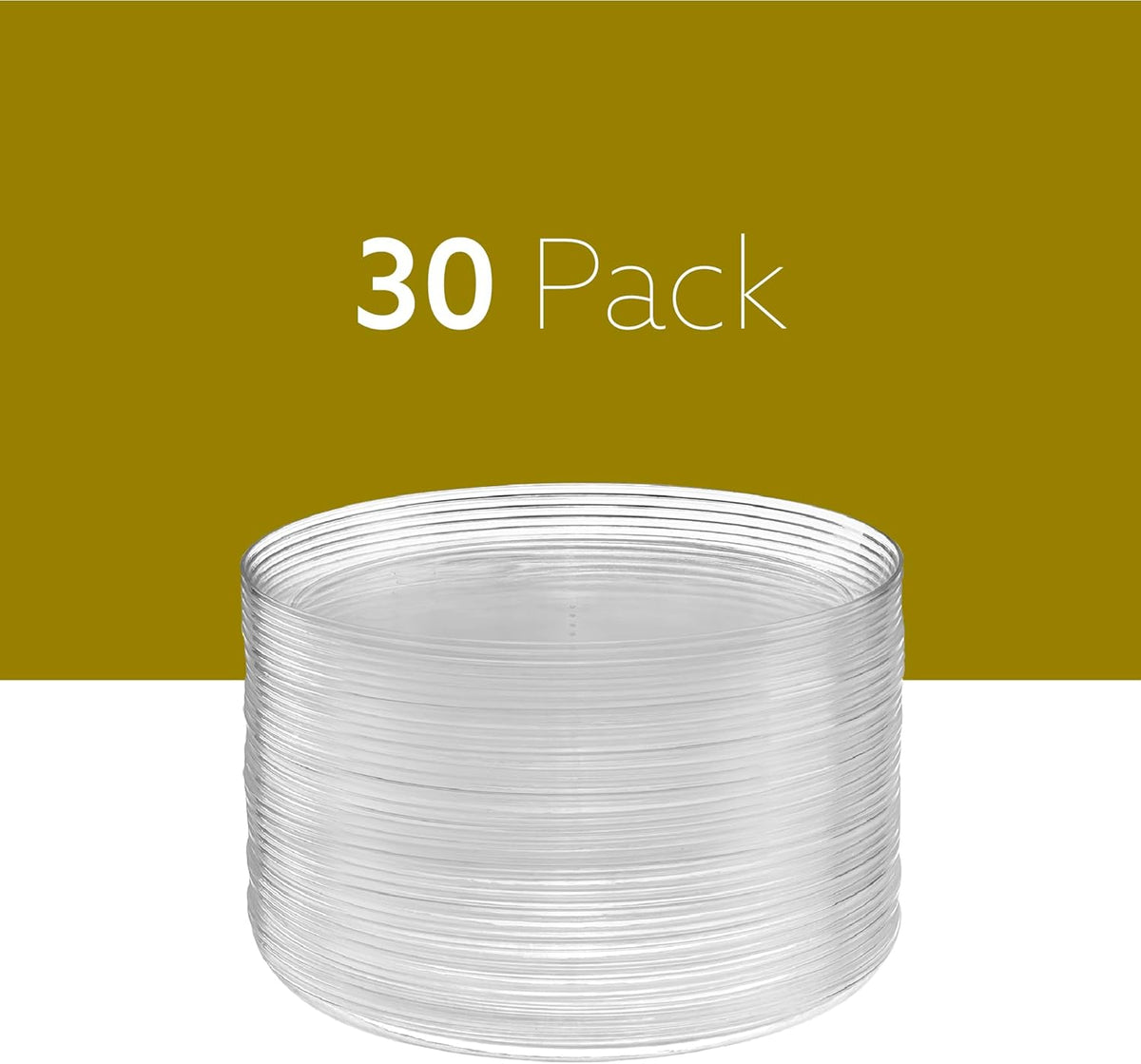 PLASTICPRO [30 Pack 10.7'' Christmass Green Plastic Party Plates Edge Collection Premium heavyweight Elegant Disposable Tableware Dishes - PuriLite