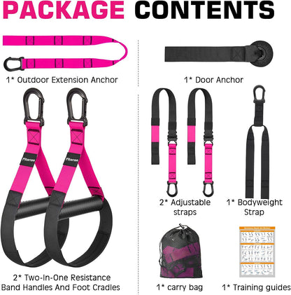 Fitense Suspension Training Kit, Suspension Trainer System for Full Body