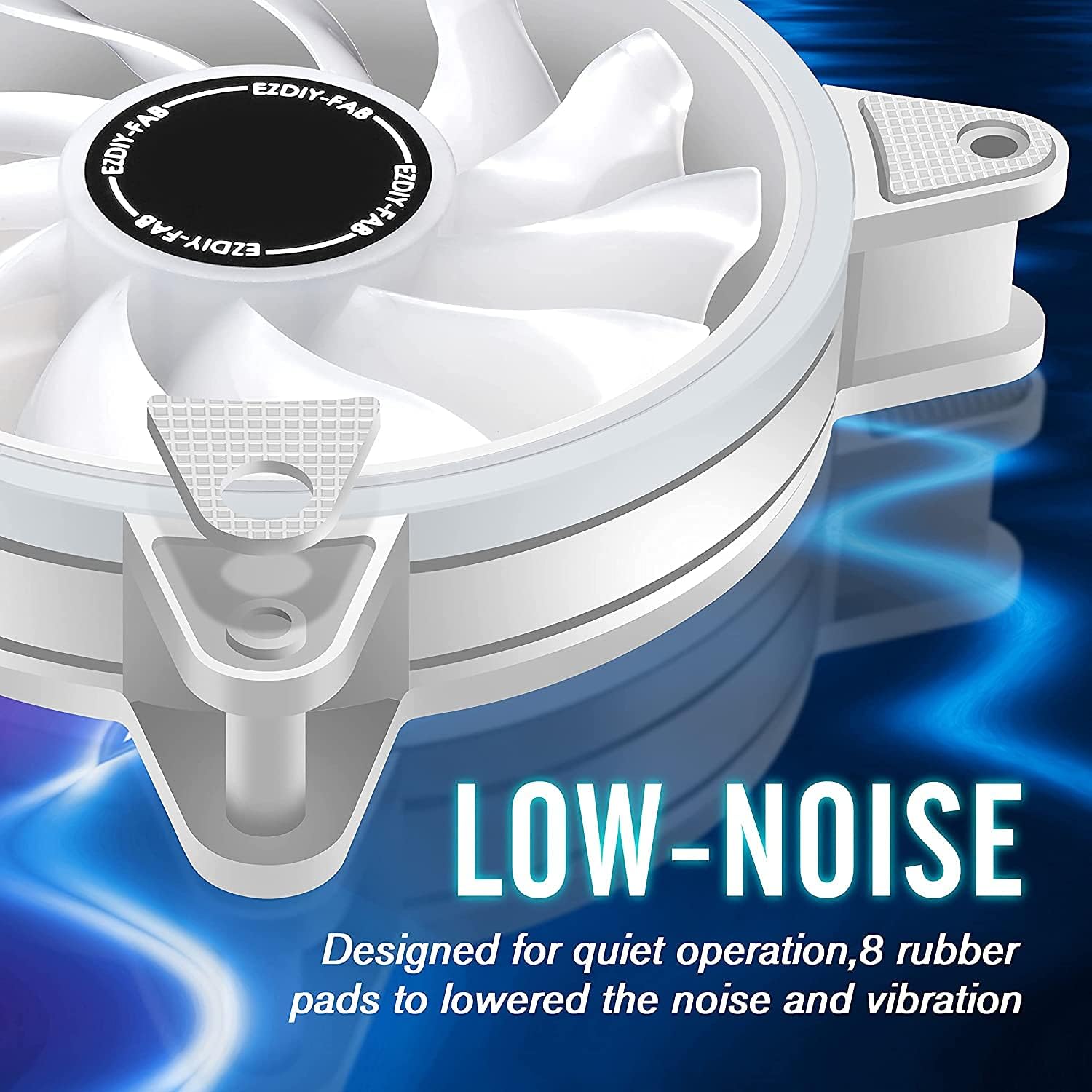 EZDIY-FAB Moonlight 120mm RGB Case Fan with Fan Hub X and Remote,Motherboard Aura SYNC,Speed Control,Addressable Fan for PC Case-3 Pack - PuriLite