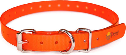 Orange Heavy-Duty 3/4" Waterproof and Odor Proof TPU Replacement Dog Collar Strap for Bark, Shock, Training and Electric Dog Fence Receiver Collars - PuriLite