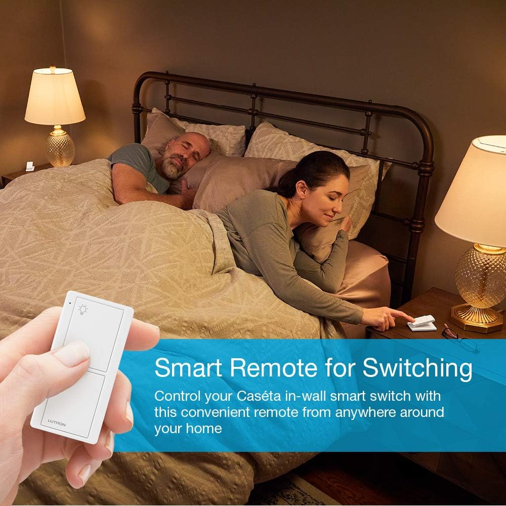 Lutron On/Off Switching Pico Remote for Caseta Smart Home Switch | PJ2-2B-GWH-L01 | White - PuriLite