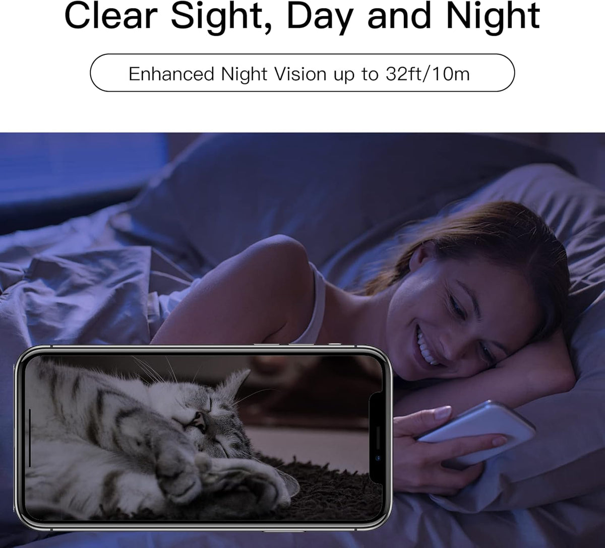 360° View 2K Pet Camera with Phone App, Indoor Security Camera, P2T Baby Monitor, Pan/Tilt, Motion & Sound Detection, Night Vision,Two-Way Audio, Works with Alexa - PuriLite