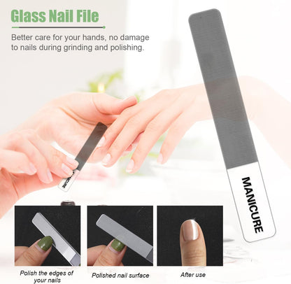 Manicure Set Professional Nail Clippers Pedicure Kit, 16 pcs Stainless Steel Nail Care Tools Grooming Kit with Luxurious Travel Leather Case for Thick Nails Men Women Gift (Black) - PuriLite