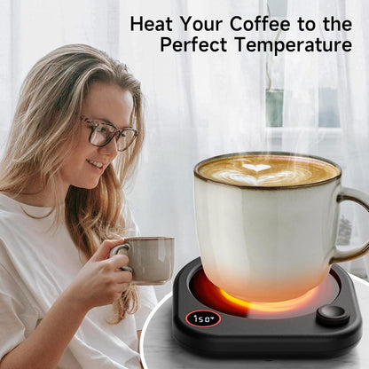 Coffee Mug Warmer, Cup Warmer for Desk with Auto Shut Off, Electric Smart Beverage Warmer with Two Temperature Settings, Candle Wax Warmer Heating Plate… - PuriLite